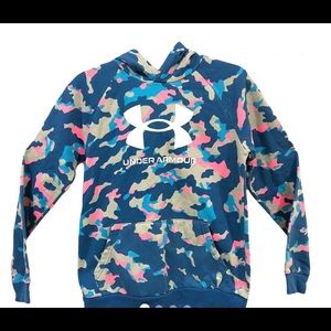 Kids Under Amour Pink Camouflage Sweatshirt NWT size XS